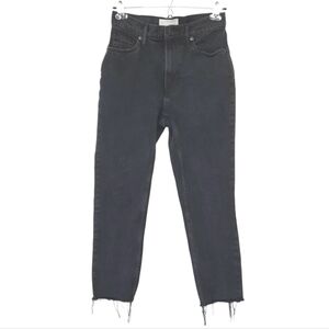 Everlane The Original Cheeky Crop Jeans Black Organic Cotton Womens Size 25
